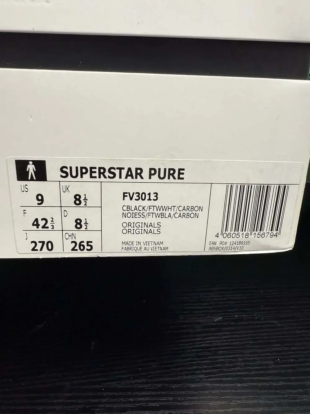 Adidas Originals Superstar Pure New York Men’s Size 9 Brand New